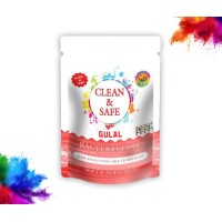 Cock Brand Clean and Safe Gulal Red (Pack of 5) | Bacteria-Free gulal