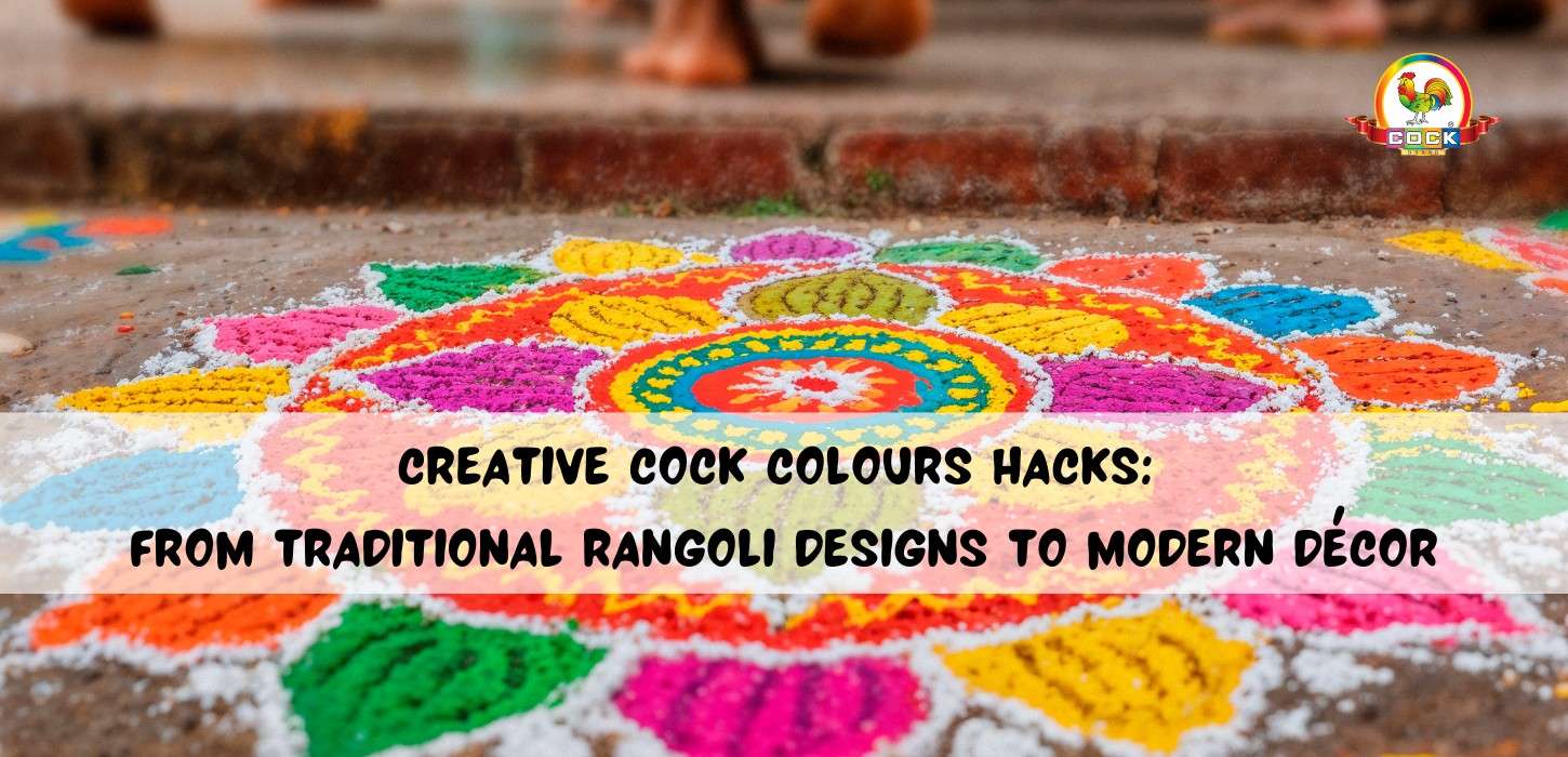 Traditional Rangoli Designs to Modern Decor | Cock colours